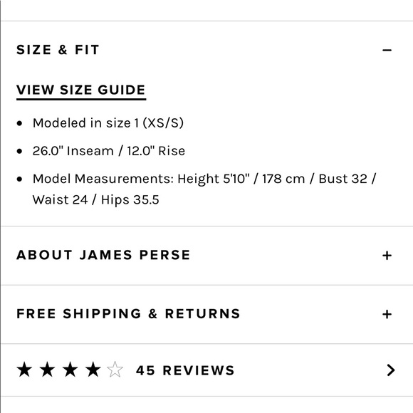 NEW James Perse mixed media joggers size small - Picture 4 of 5